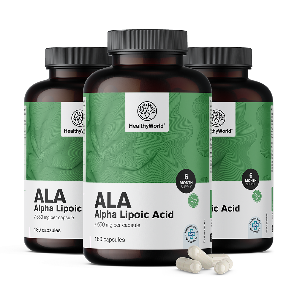 ALA - ácido alfa lipóico 650 mg.