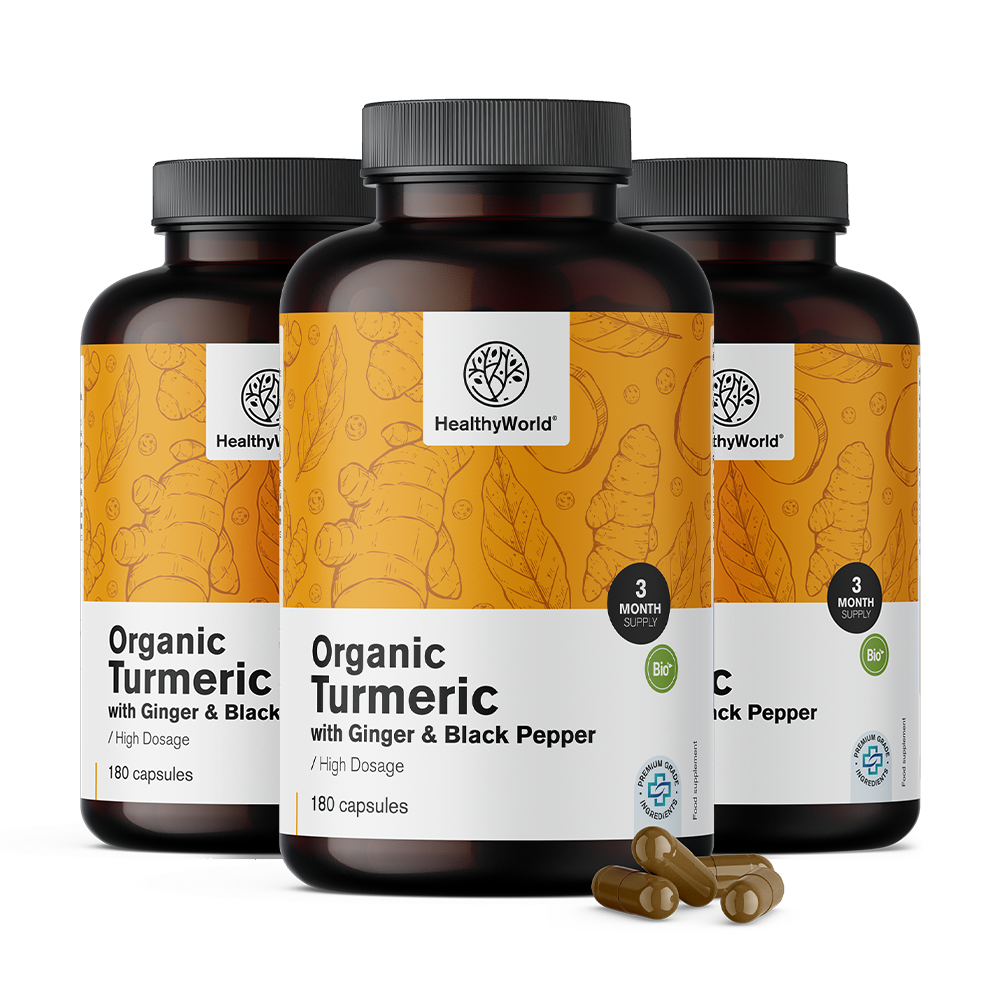 BIO Cúrcuma 1440 mg - com gengibre e pimenta preta