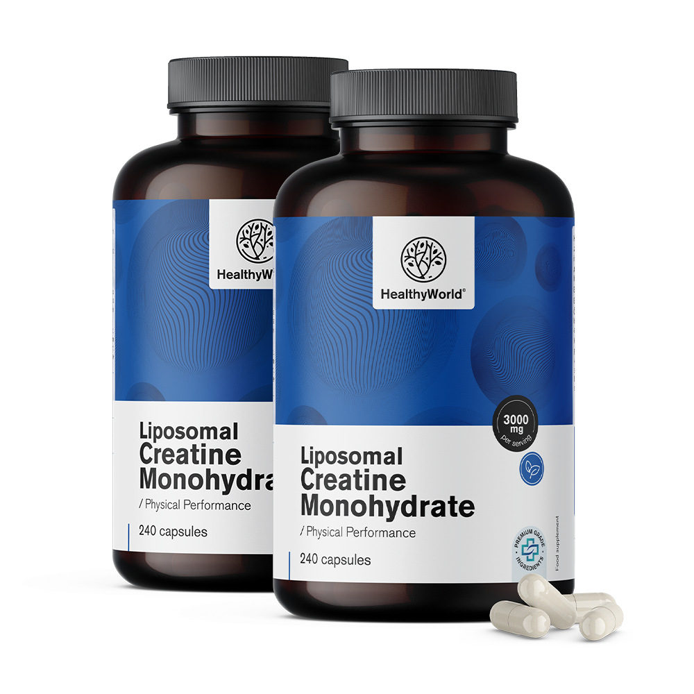 Creatina monohidratada lipossomal 3000 mg.