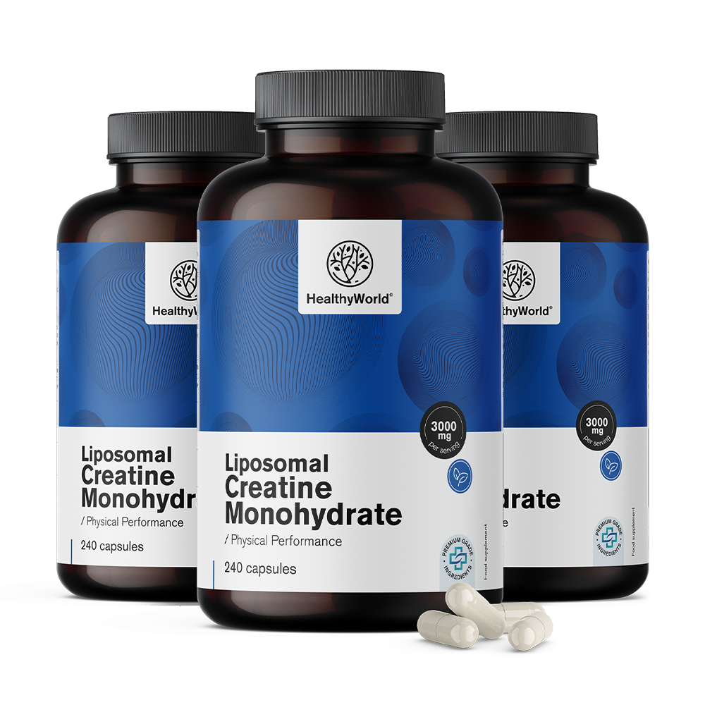 Creatina monohidratada lipossomal 3000 mg.