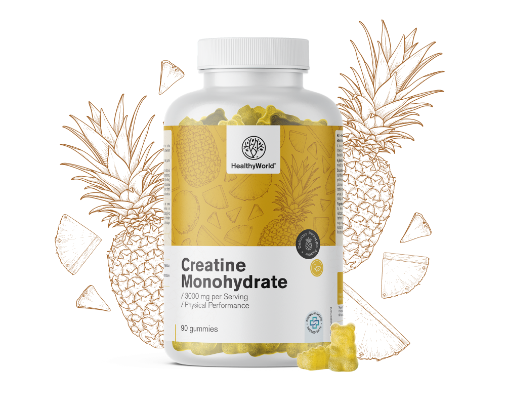Monohidrato de creatina 3000 mg – ananás