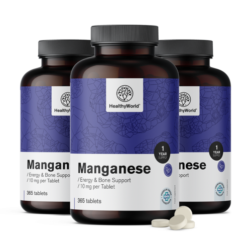 3x Manganês, total de 1095 comprimidos