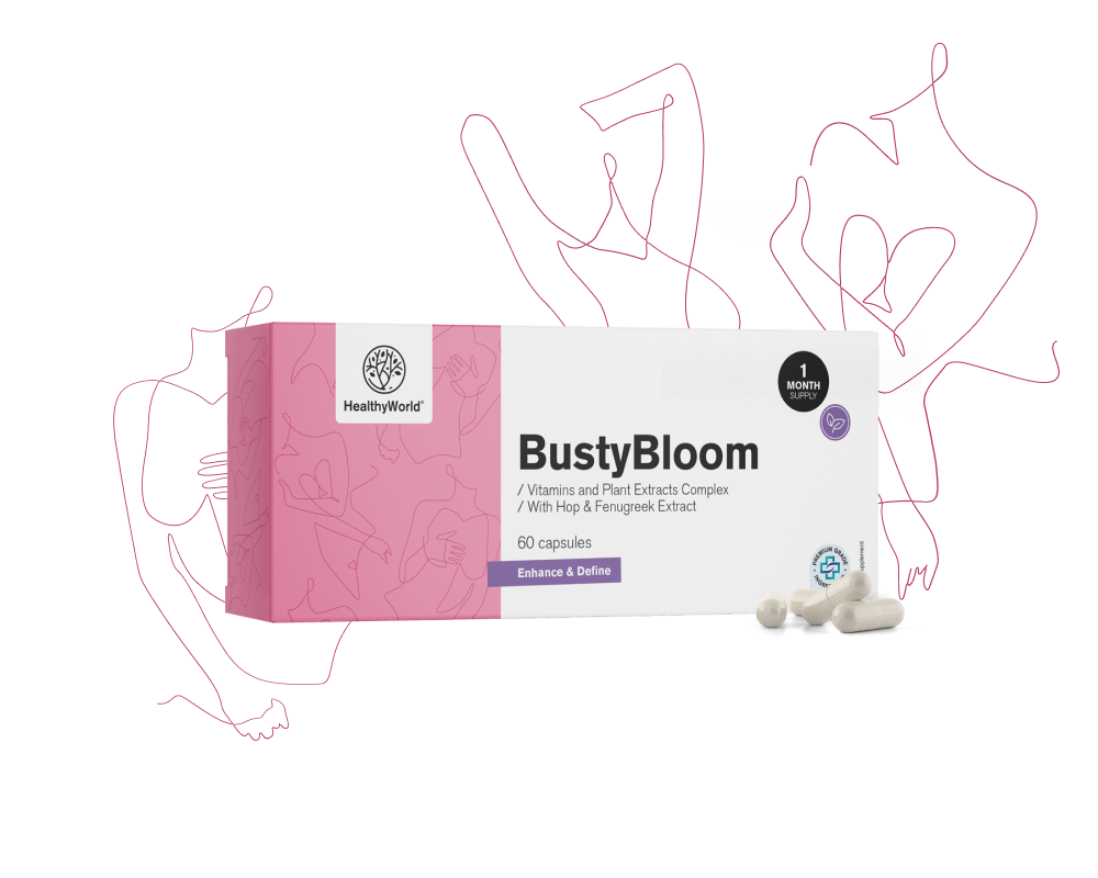 BustyBloom – complexo de vitaminas e extratos vegetais